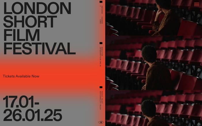 London Short Film Festival 2025 website preview