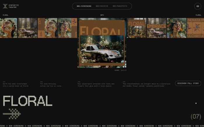 Synthetic Theatre website preview