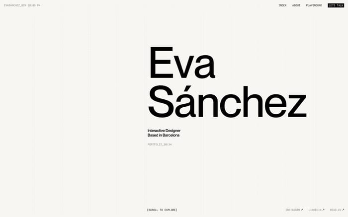 Eva Sánchez website preview