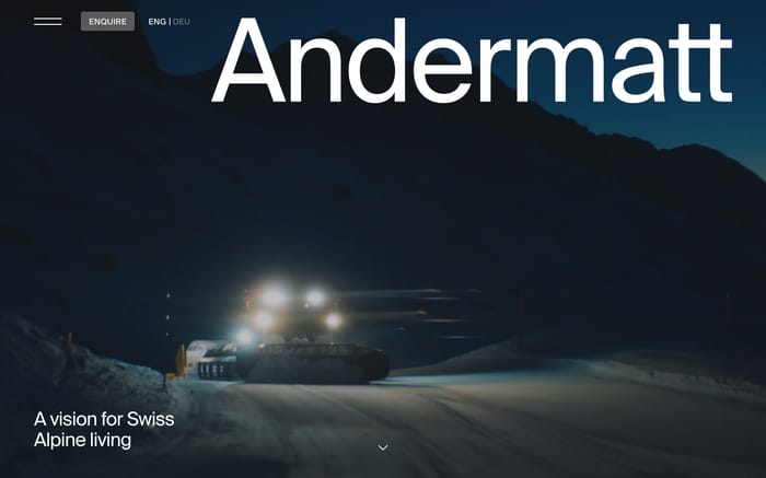 Andermatt website preview