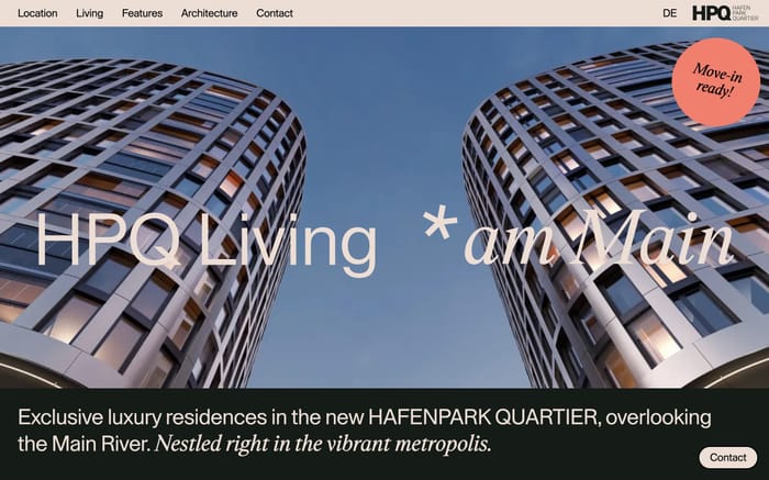 Hafenpark Quartier website preview