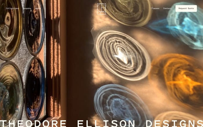 Theodore Ellison Designs website preview