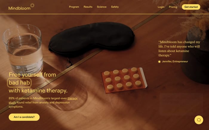 Mindbloom website preview