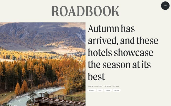 Roadbook website preview