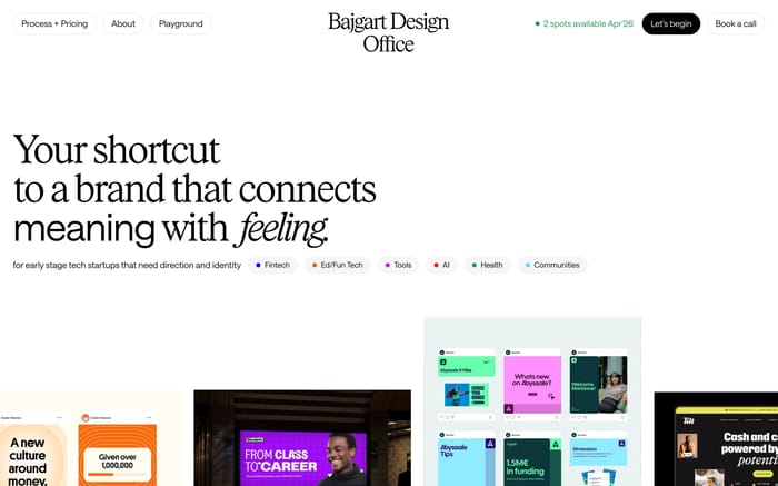 Bajgart Design Office website preview
