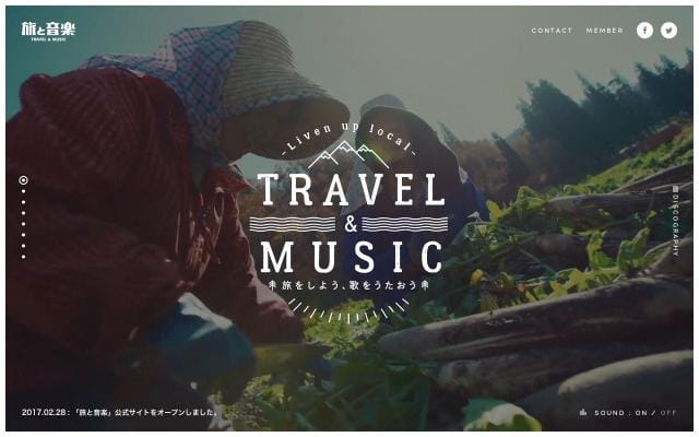 Travel-and-music website preview