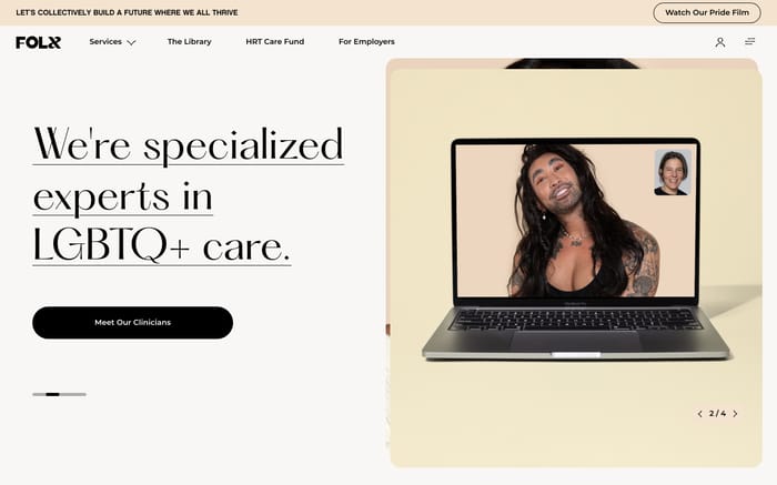 Folx website preview