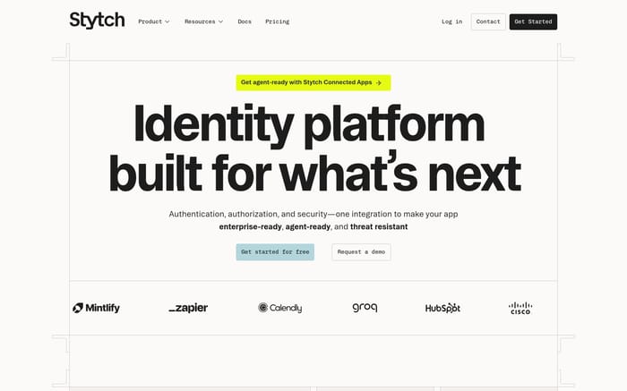 Stytch website preview