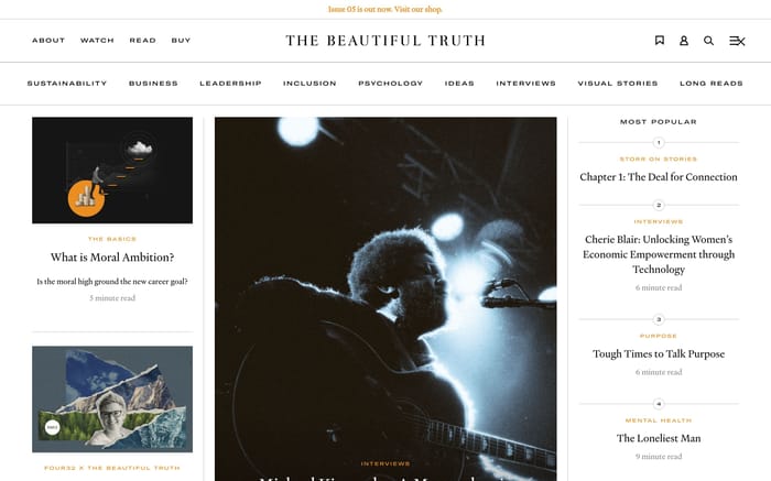 The Beautiful Truth website preview