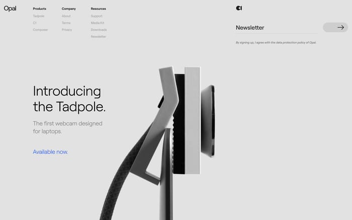Opal Camera website preview