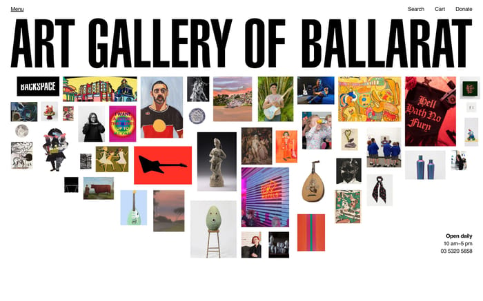 Art Gallery of Ballarat website preview