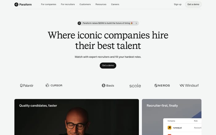 Paraform website preview