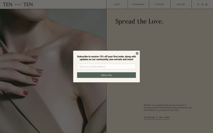 Ten over ten website preview