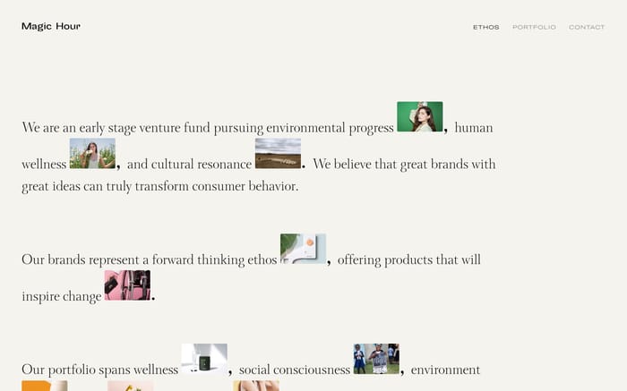 Magic Hour website preview