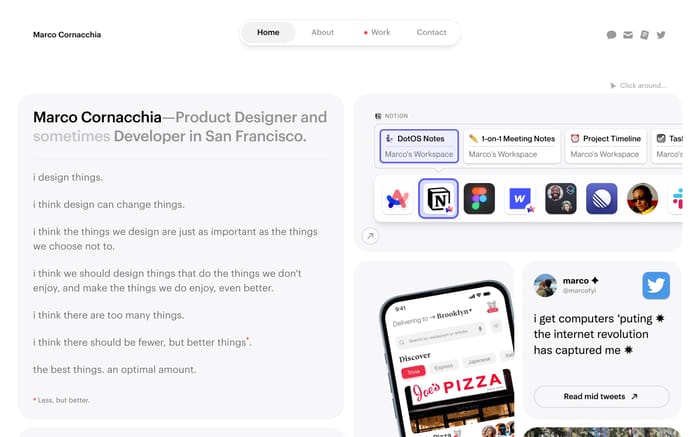 Marco Cornacchia website preview