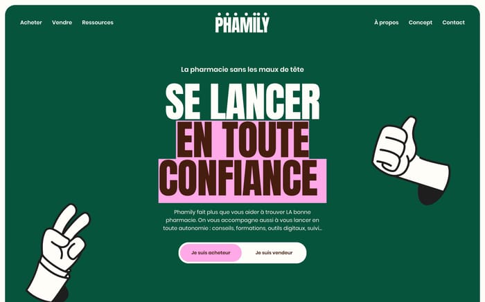 Phamily Pharma website preview