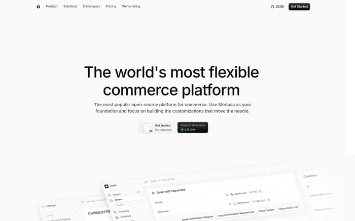 Medusa website preview