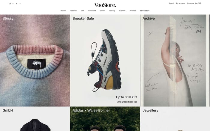 Voo Store Berlin website preview