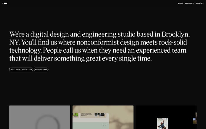 Fictive Kin website preview