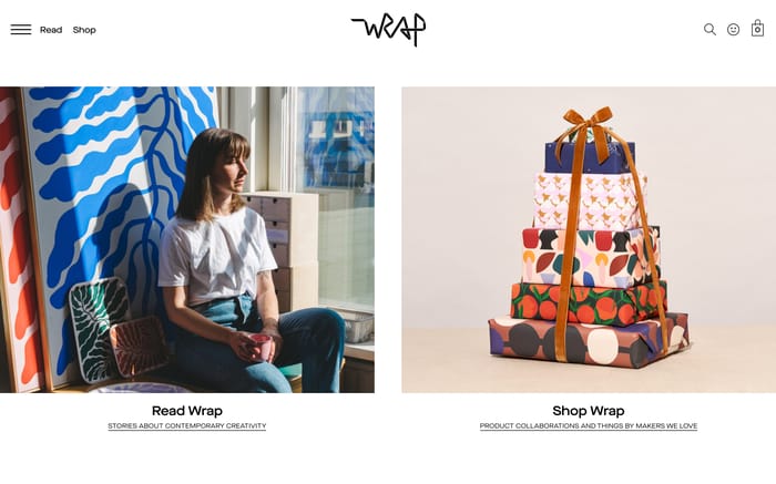 Wrap website preview