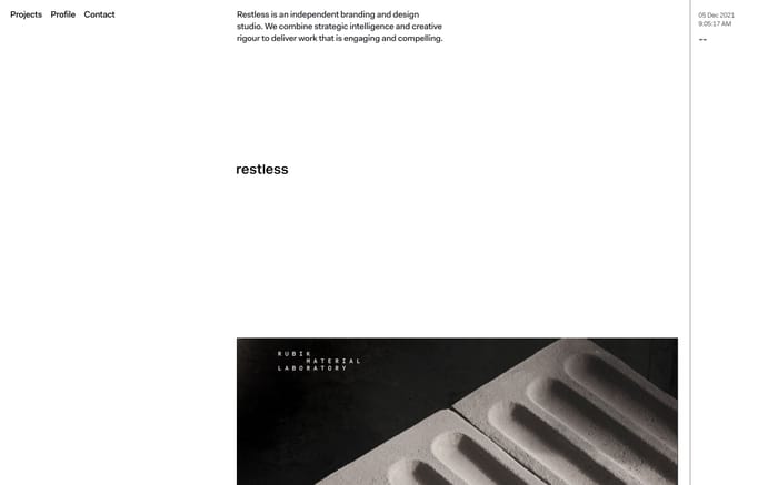 Restless website preview