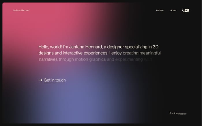 Jantana Hennard website preview