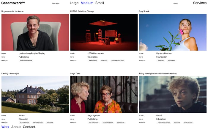 Gesamtwerk website preview