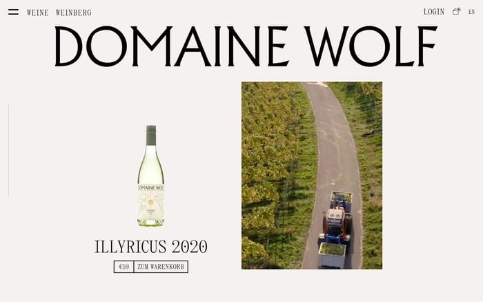Domaine Wolf website preview