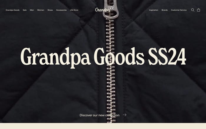 Grandpa website preview