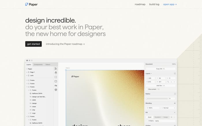 Paper website preview