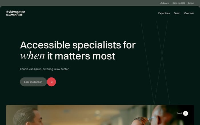 De Advocaten van Van Riet website preview