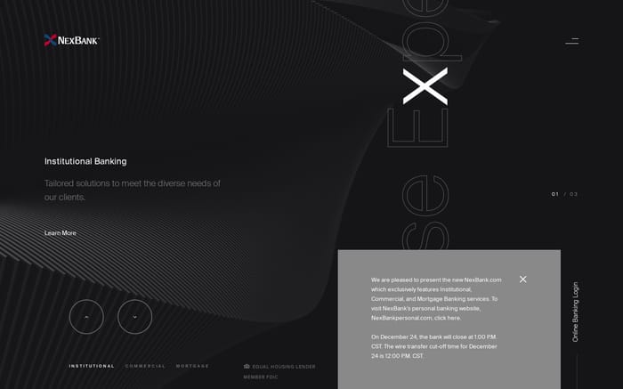 NexBank website preview