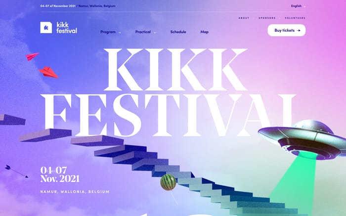 KIKK festival 2021 website preview