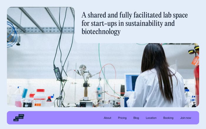 Open Kitchen Labs website preview