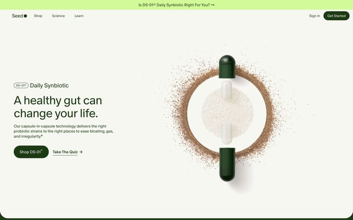 Seed website preview
