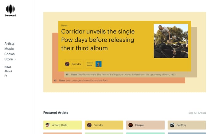 Bonsound website preview