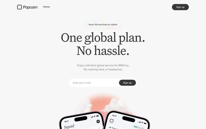 Popcorn website preview