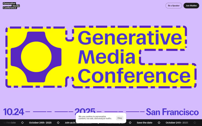 Generative Media Conference 2025 website preview