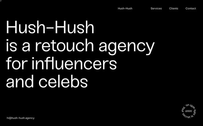 Hush-Hush website preview