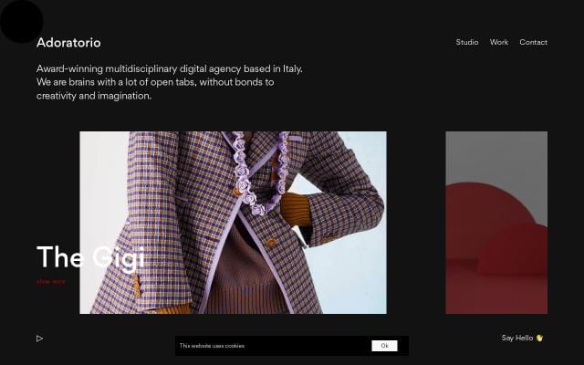 Adoratorio website preview
