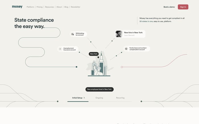 Mosey website preview