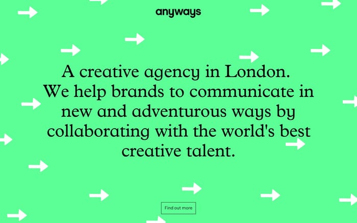 Anyways website preview