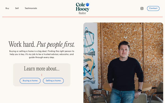 Cole Hooey website preview