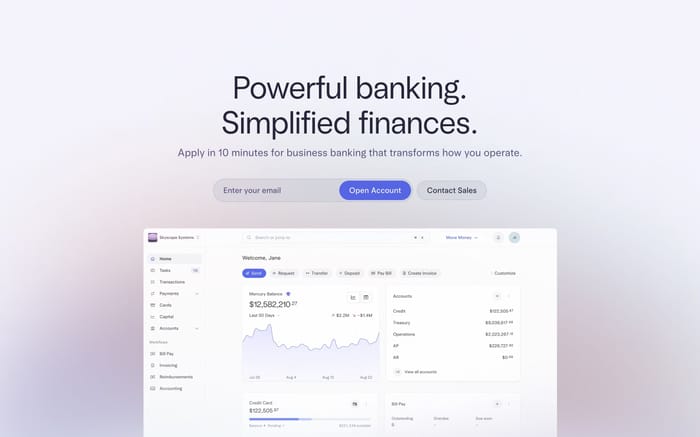 Mercury website preview