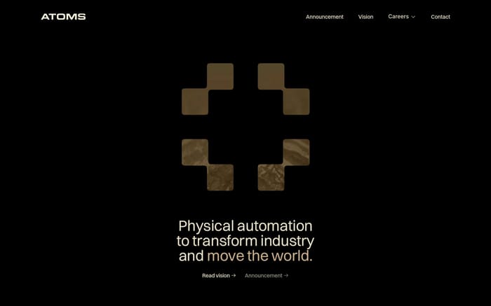 Atoms website preview