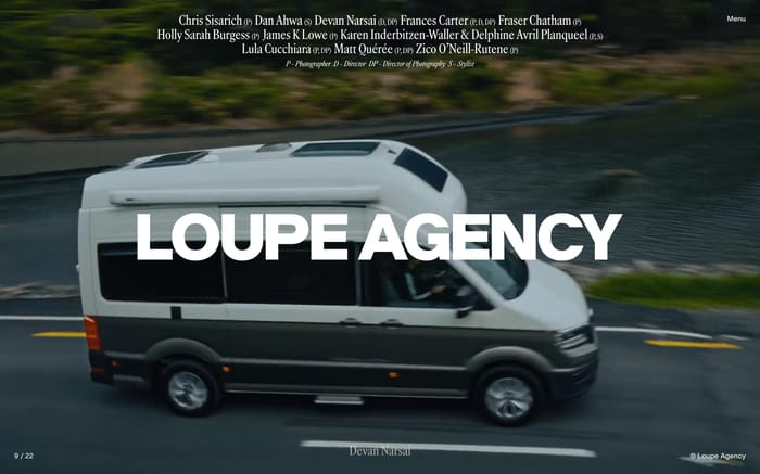 Loupe agency website preview