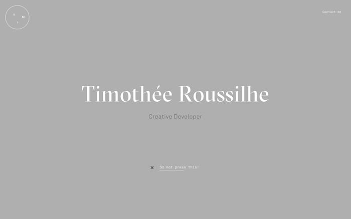 Tim Roussilhe website preview