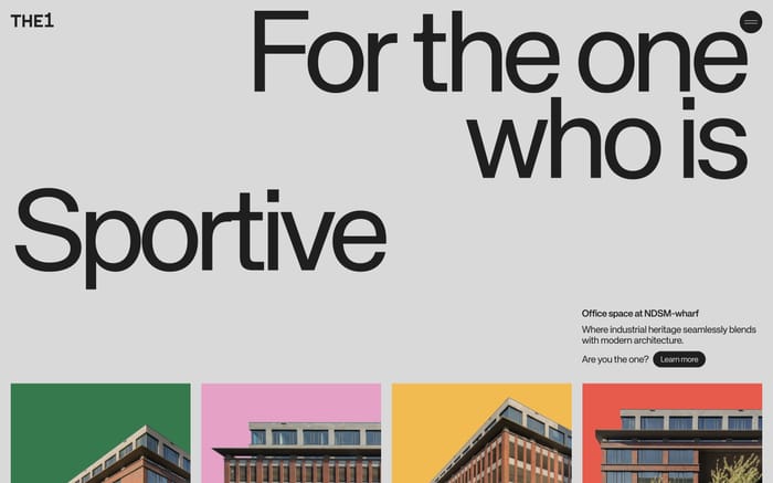 The One website preview