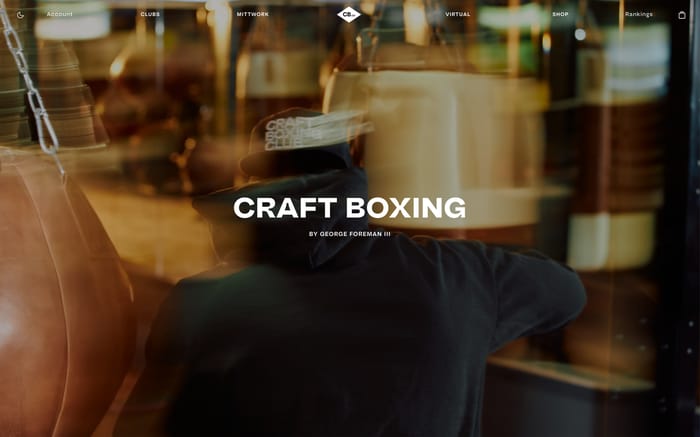 Craft Boxing website preview