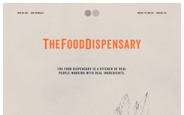 The Food Dispensary website preview
